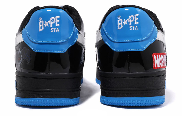Sizing (W) BAPE MARVEL x A BATHING APE STA Low 'Venom Negro Azul Blanco' 1I73-291-915
