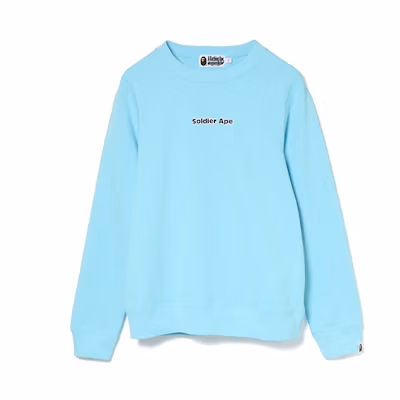 (Women) BAPE Minimal Letter Print Graphic Crewneck Sweatshirt Casual Long Sleeve 0ZXSWM13501XC