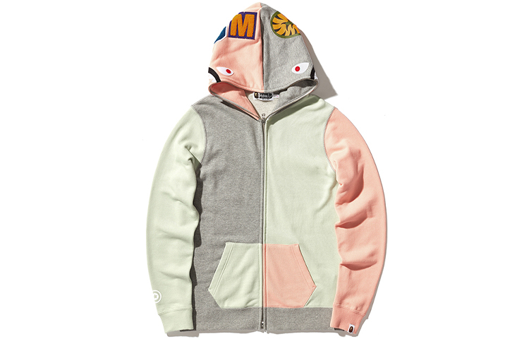 (Women) BAPE Multicolor Letter Patchwork Hoodie Jacket 0ZXSWW215509C