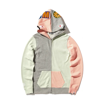 (Women) BAPE Multicolor Letter Patchwork Hoodie Jacket 0ZXSWW215509C