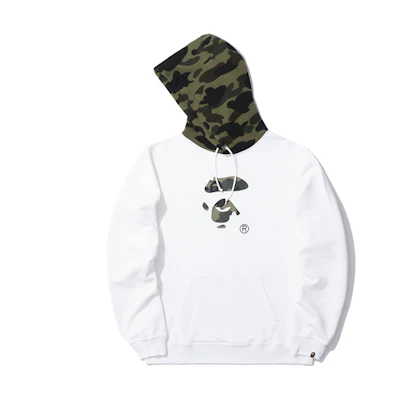(Women) BAPE Printed Camo Patchwork Lightweight Hoodie Long Sleeve 0ZXSWM14501XC