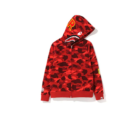 (Women) BAPE Shark Series Camo Shark Hoodie Jacket 0ZXSWW215007D