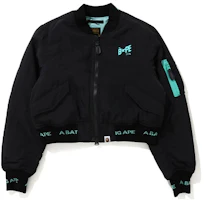 (Women) BAPE Short Jacket with Letter Print 1G80-240-508 (Women) BAPE Short Jacket with Letter Print 1G80-240-508