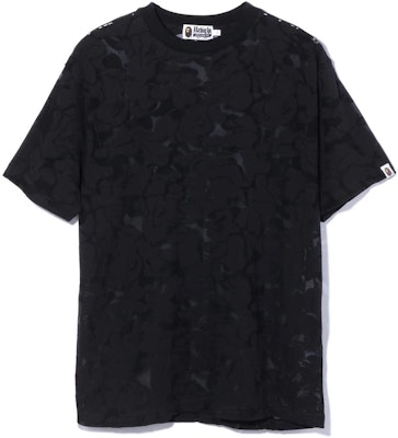 (W) BAPE迷彩短袖黑色蕾絲圓領兩件式T恤。 1I30-235-002 Lookbook (W) BAPE迷彩短袖黑色蕾絲圓領兩件式T恤。 1I30-235-002