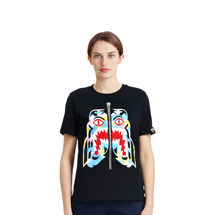(Women) BAPE SS22  Multicolor Camo Tiger Zip Letter Print Short Sleeve T-Shirt. 0ZXTEW210518G 圖 3