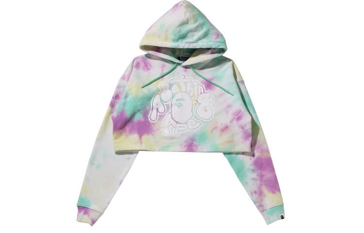 (Women) BAPE SS23  Logo Tie-Dye Pullover Hoodie with Long Sleeves Multicolor. 1I30-214-002 圖 2