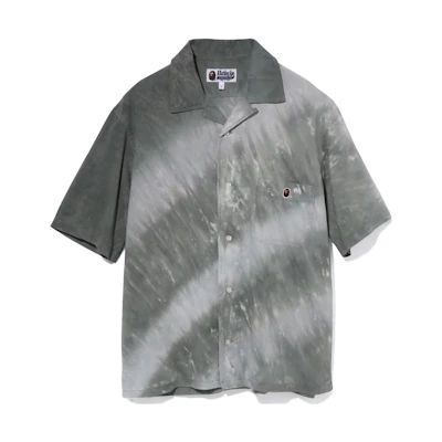 (Women) BAPE SS23 Tie-Dye Shirt with Pocket Patch and Logo Print. 1J30-232-001