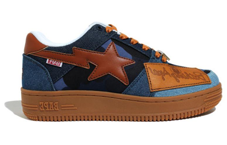(W) BAPE Sta 'Patchwork Denim Brown Blue' 圖 2