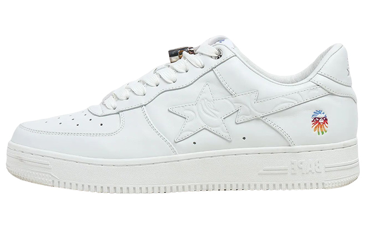 (W) BAPE A BATHING APE STA Low 'White Silver Buckle'