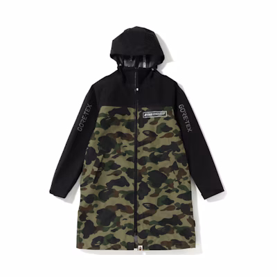 (Women) BAPE GORE-TEX Reflective Letter Camo Long Hooded Jacket () 0ZXJKW241501C