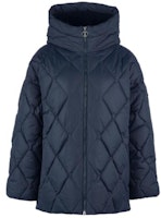 (Women) Barbour Quilted Hooded Jacket Navy Blue LQU1649NY71 (Women) Barbour Quilted Hooded Jacket Navy Blue LQU1649NY71