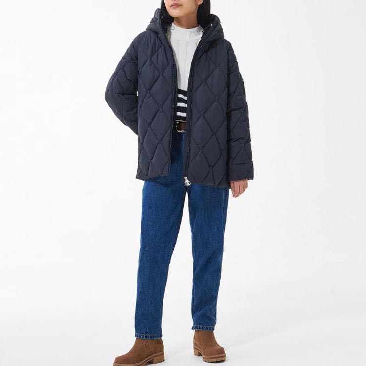 Lookbook (W) 巴博尔海军蓝连帽菱格夹克 LQU1649NY71