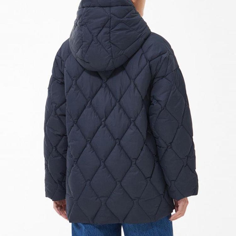 Purchase (W) 巴博尔海军蓝连帽菱格夹克 LQU1649NY71