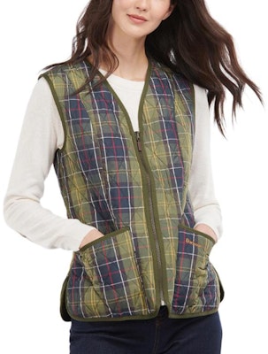 (W) 巴伯尔修身格纹V领拉链无袖马甲多色 LLI0004TN11 Shop (W) 巴伯尔修身格纹V领拉链无袖马甲多色 LLI0004TN11