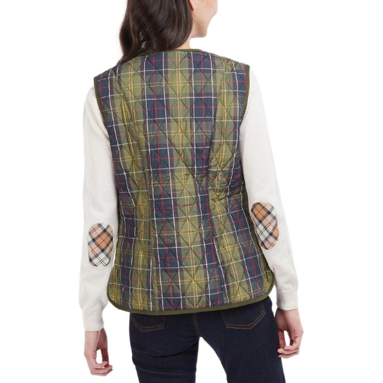 Purchase (W) 巴伯尔修身格纹V领拉链无袖马甲多色 LLI0004TN11