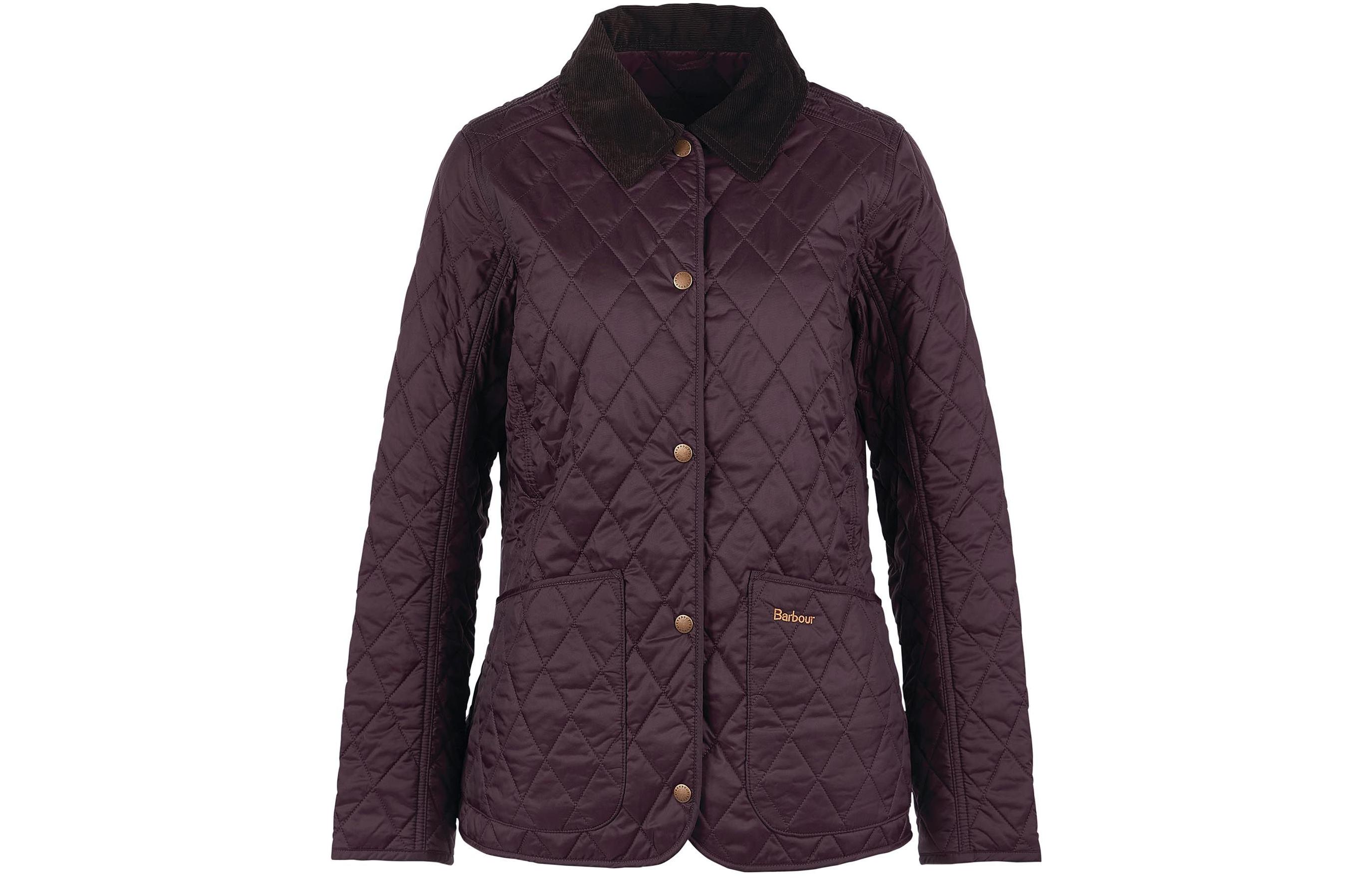 Order (W) Barbour 纯色休闲长袖紫色外套。 LQU0475RE96