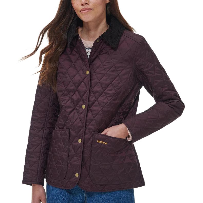 Shop (W) Barbour 纯色休闲长袖紫色外套。 LQU0475RE96