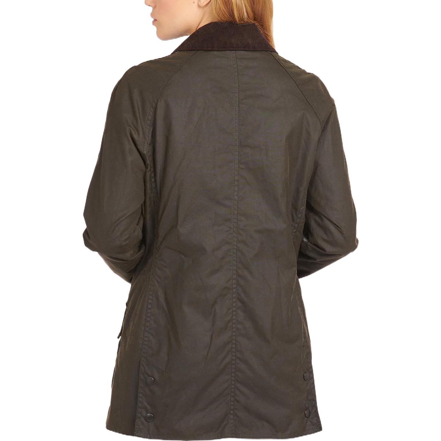 Shop (W) 巴伯尔 Beadnell 橄榄绿色女士长袖经典款蜡涂夹克 LWX0668OL71