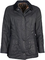 (Women) BARBOUR Beadnell Waxed Jacket Navy Blue Long Sleeve LWX0667NY91 (Women) BARBOUR Beadnell Waxed Jacket Navy Blue Long Sleeve LWX0667NY91