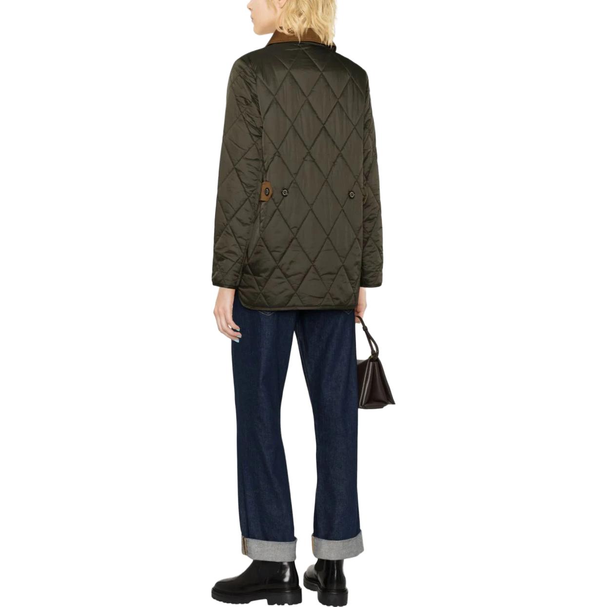 Shop (W) 巴伯尔 Bragar 补丁拼接长袖棉质夹克 军绿色. LQU1497SG71