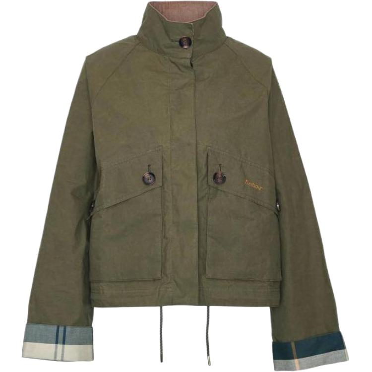 (Women) BARBOUR Crowdon Showerproof Jacket  Green Long Sleeve Outerwear LSP0152GN31