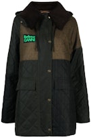 (Women) BARBOUR FW23 Olive Green Logo Patch Casual Jacket LWX1385 (Women) BARBOUR FW23 Olive Green Logo Patch Casual Jacket LWX1385