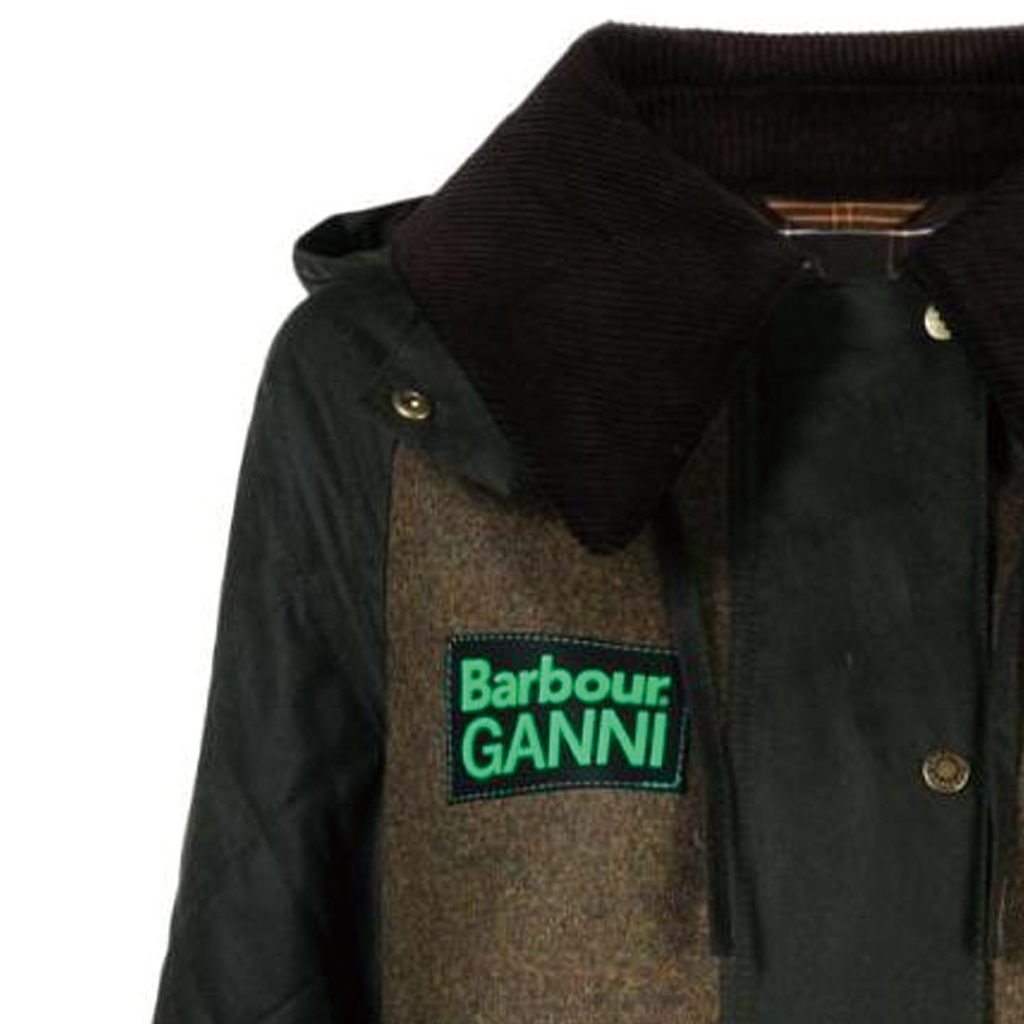 Sizing (W) BARBOUR FW23 Jaket Kasual Olive Green Logo Patch LWX1385