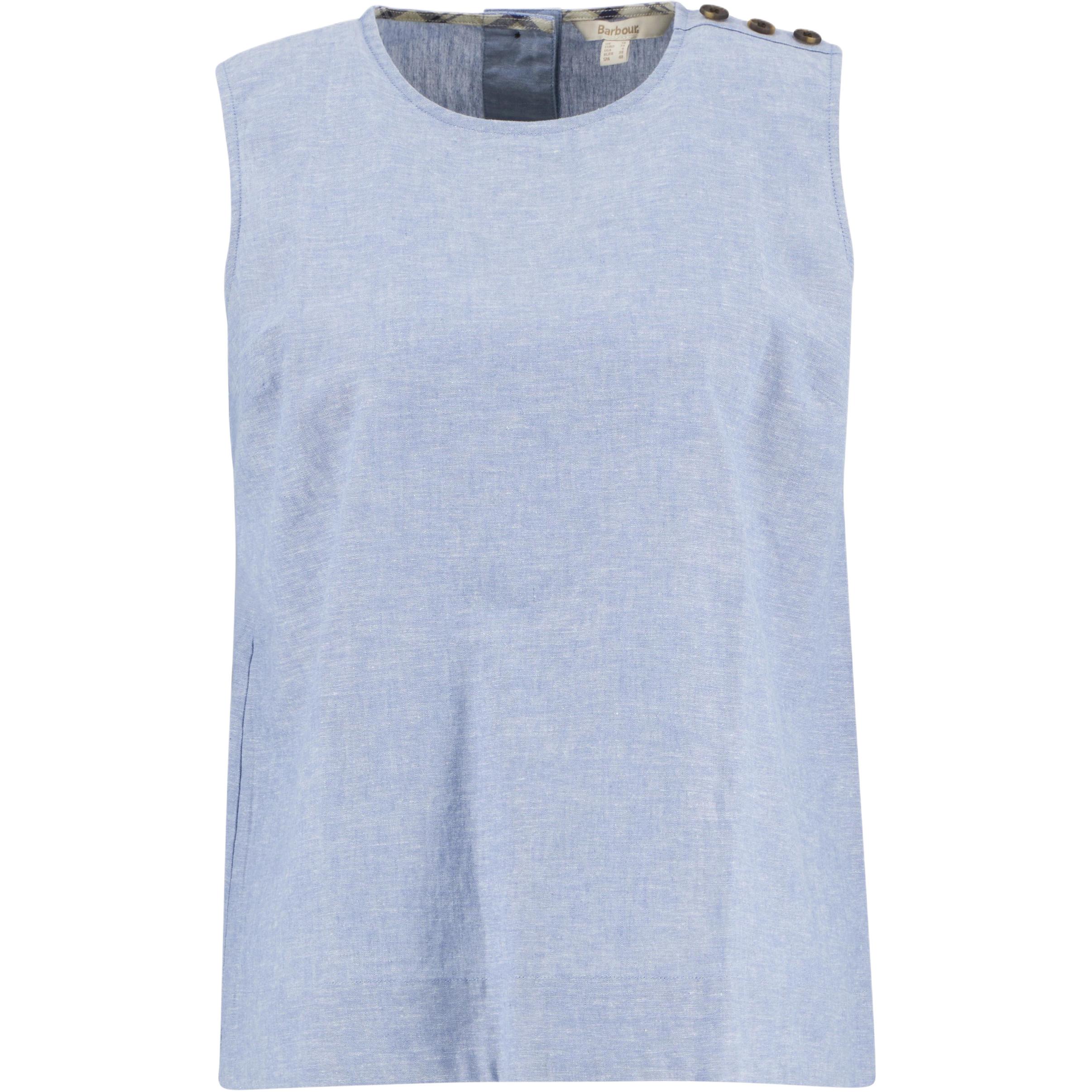 (Women) Barbour Solid Color Sleeveless Crewneck Tank Top LSH1743BL39