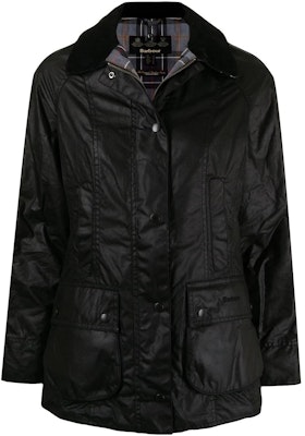 (W) BARBOUR SS23 Jaket Hitam Waxed Cotton Single-Breasted. LWX0667BK11 Buy (W) BARBOUR SS23 Jaket Hitam Waxed Cotton Single-Breasted. LWX0667BK11
