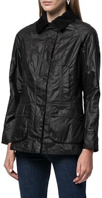 (W) BARBOUR SS23 Jaket Hitam Waxed Cotton Single-Breasted. LWX0667BK11 Shop (W) BARBOUR SS23 Jaket Hitam Waxed Cotton Single-Breasted. LWX0667BK11