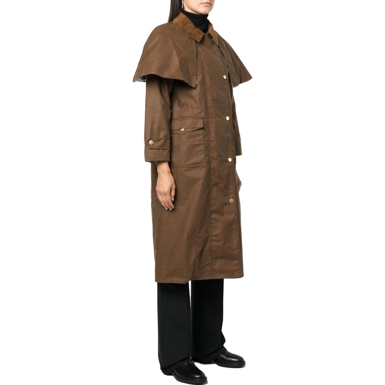 Lookbook (W) BARBOUR SS23 Jaket Cokelat Lengan Panjang Mid-Length Solid LWX1277LWXTA51