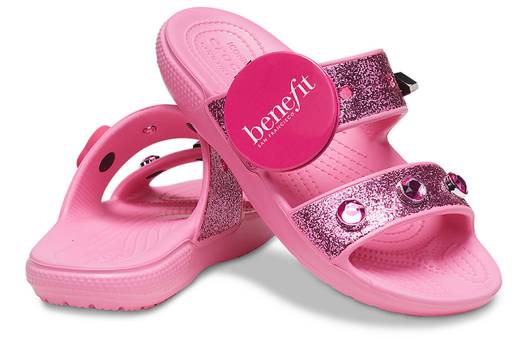 Details for (Women) Benefit x Crocs Classic Sandal 'Pink Lemonade' 207545-669