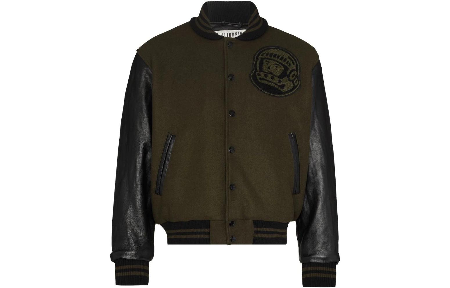 Billionaire Boys Club Solid Brown Long Sleeve Baseball Jacket B21401DARK