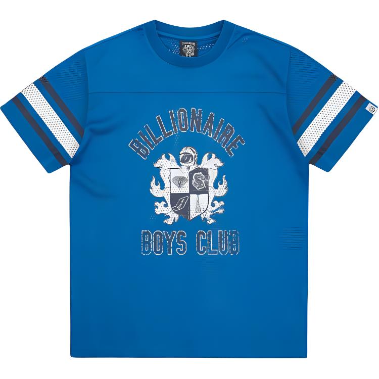 Billionaire Boys Club SS24 Badge Mesh Football Jersey Blue - Short Sleeve B24135-BLUE