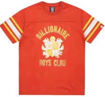 Billionaire Boys Club SS24 Orange Mesh Badge Logo Football Jersey. B24135-ORANGE Billionaire Boys Club SS24 Orange Mesh Badge Logo Football Jersey. B24135-ORANGE