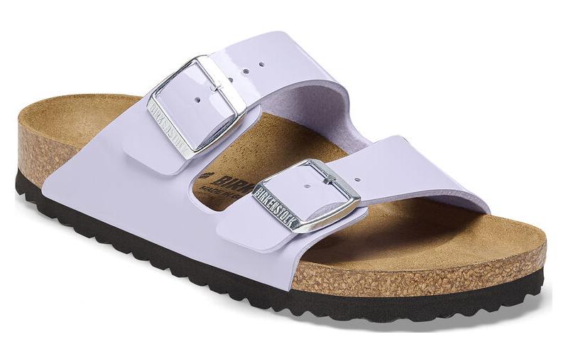 Order Birkenstock 合成皮 適舒圓頭 通勤百搭 增高厚底 一字拖鞋 女款 霧紫 常規版
