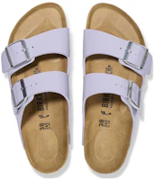 Shop Birkenstock 合成皮 適舒圓頭 通勤百搭 增高厚底 一字拖鞋 女款 霧紫 常規版