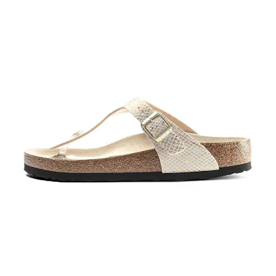 (W) Birkenstock Arizona 'Beige Soft Footbed'
