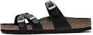 (W) Birkenstock Arizona 'Hitam Metalik Gesper Tiga' 1017565