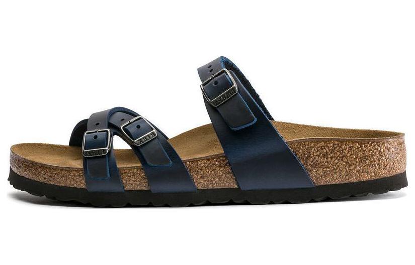 (W) Birkenstock Arizona 'Blue CMFT Leather'
