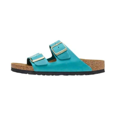(W) Birkenstock Arizona 'Blue Leather'