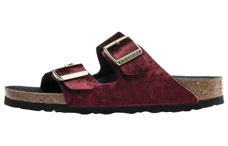 (W) Birkenstock Arizona 'Burgundy Velvet'