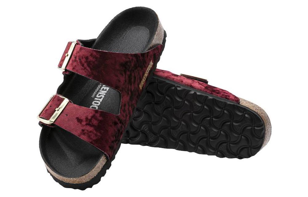 (W) Birkenstock Arizona 'Burgundy Velvet' 圖 4