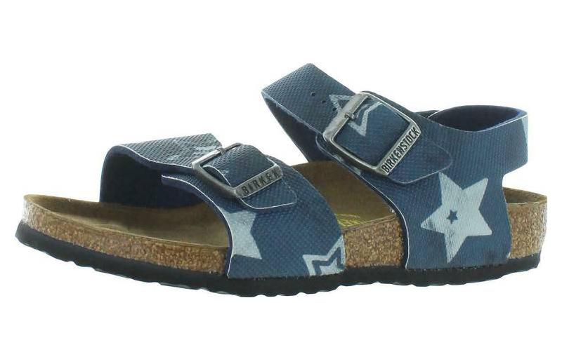 (Women) Birkenstock Arizona 'Comfort Leather Blue' 0089383