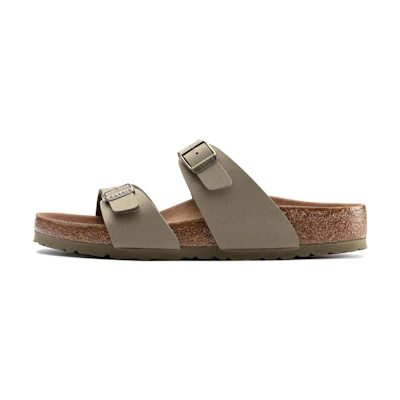 (W) Birkenstock Arizona 'Khaki Metal Buckle'