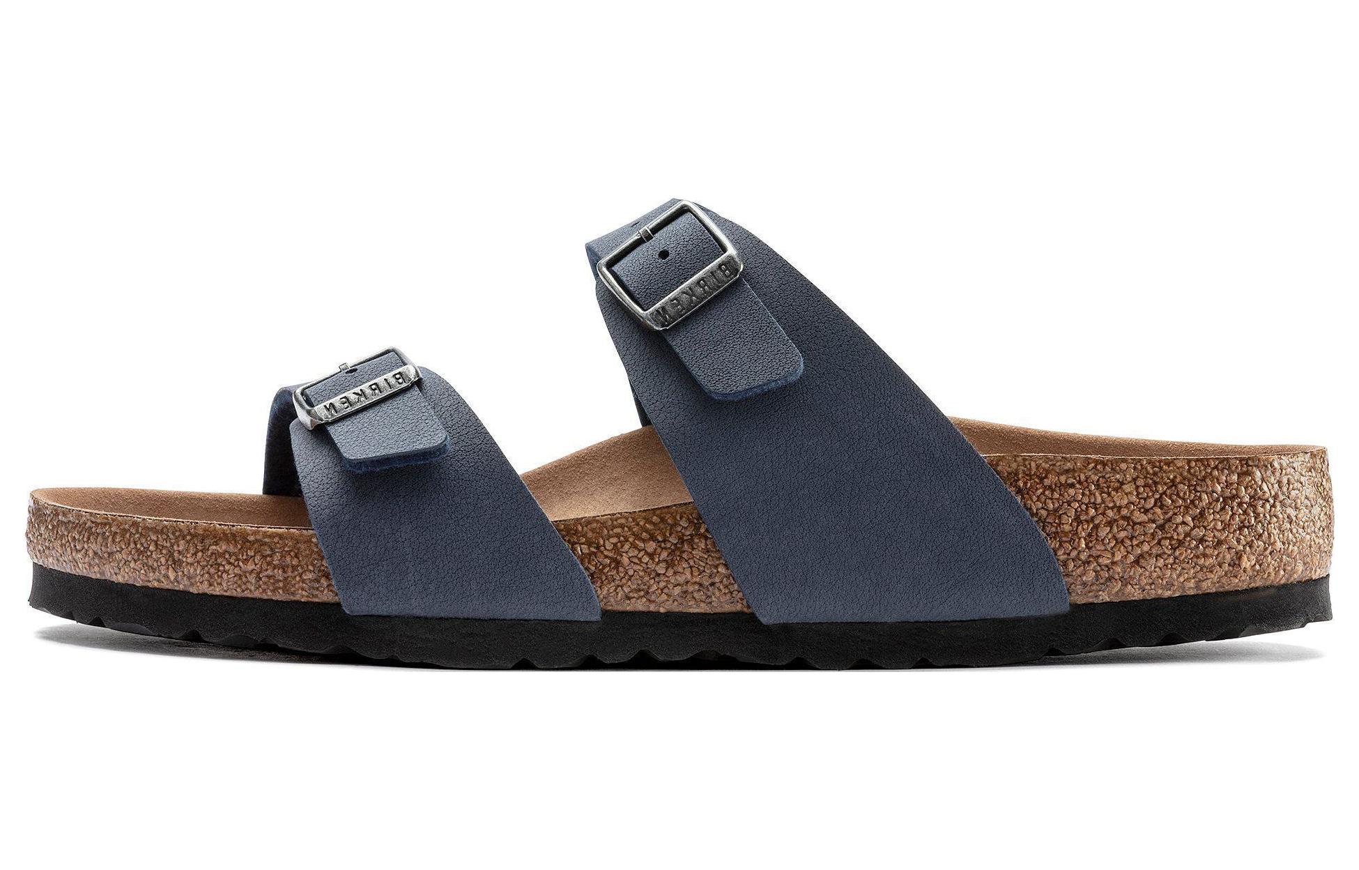 (Women) Birkenstock Arizona 'Metallic Buckle Blue' 1022945