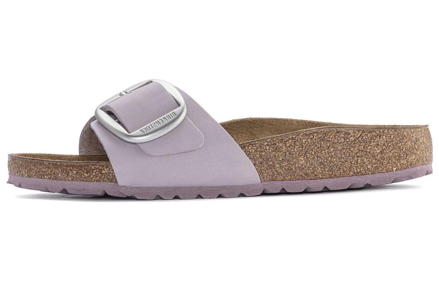 (W) Birkenstock Arizona 'Metallic Buckle Purple'