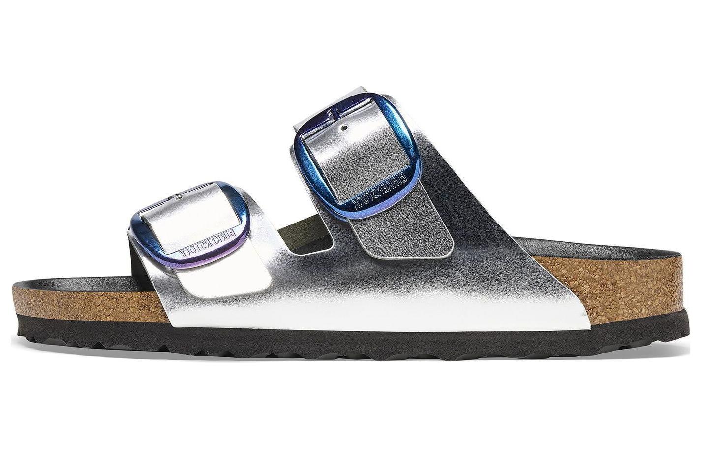 (W) Birkenstock Arizona 'Metallic Silver'