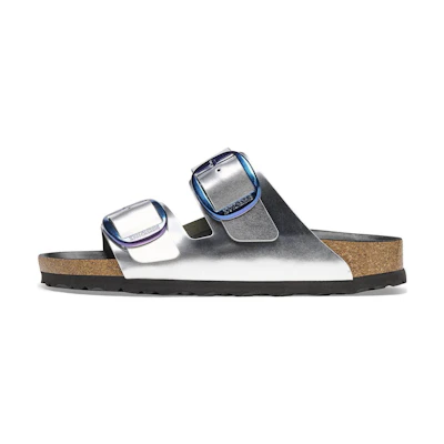 (W) Birkenstock Arizona 'Metallic Silver'