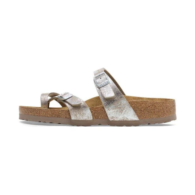 (W) Birkenstock Arizona 'Metallic Silver'